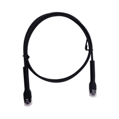 Mini Patch Cord Cat6 Ultra Slim 1 m Negro – Ahorra Espacio sin Organizadores, con Bota Flexible