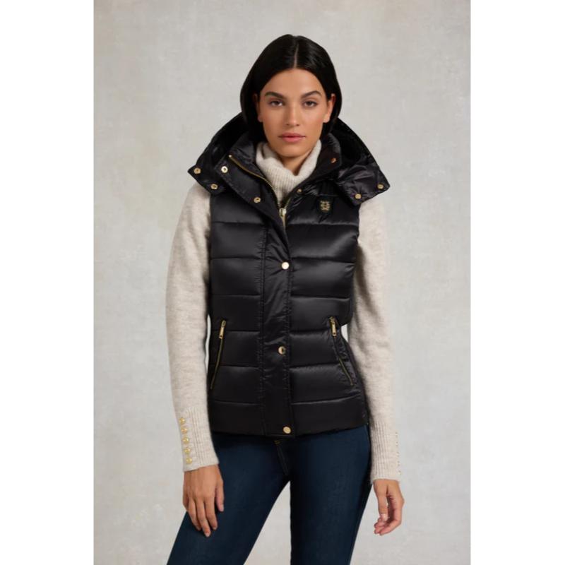 Holland Cooper Harlow Ladies Sherpa Gilet - Deep Black