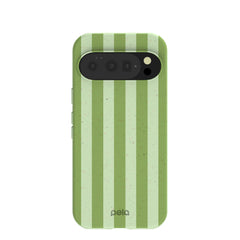 Sage Green Meadow Stripes Google Pixel 10/10 Pro Case