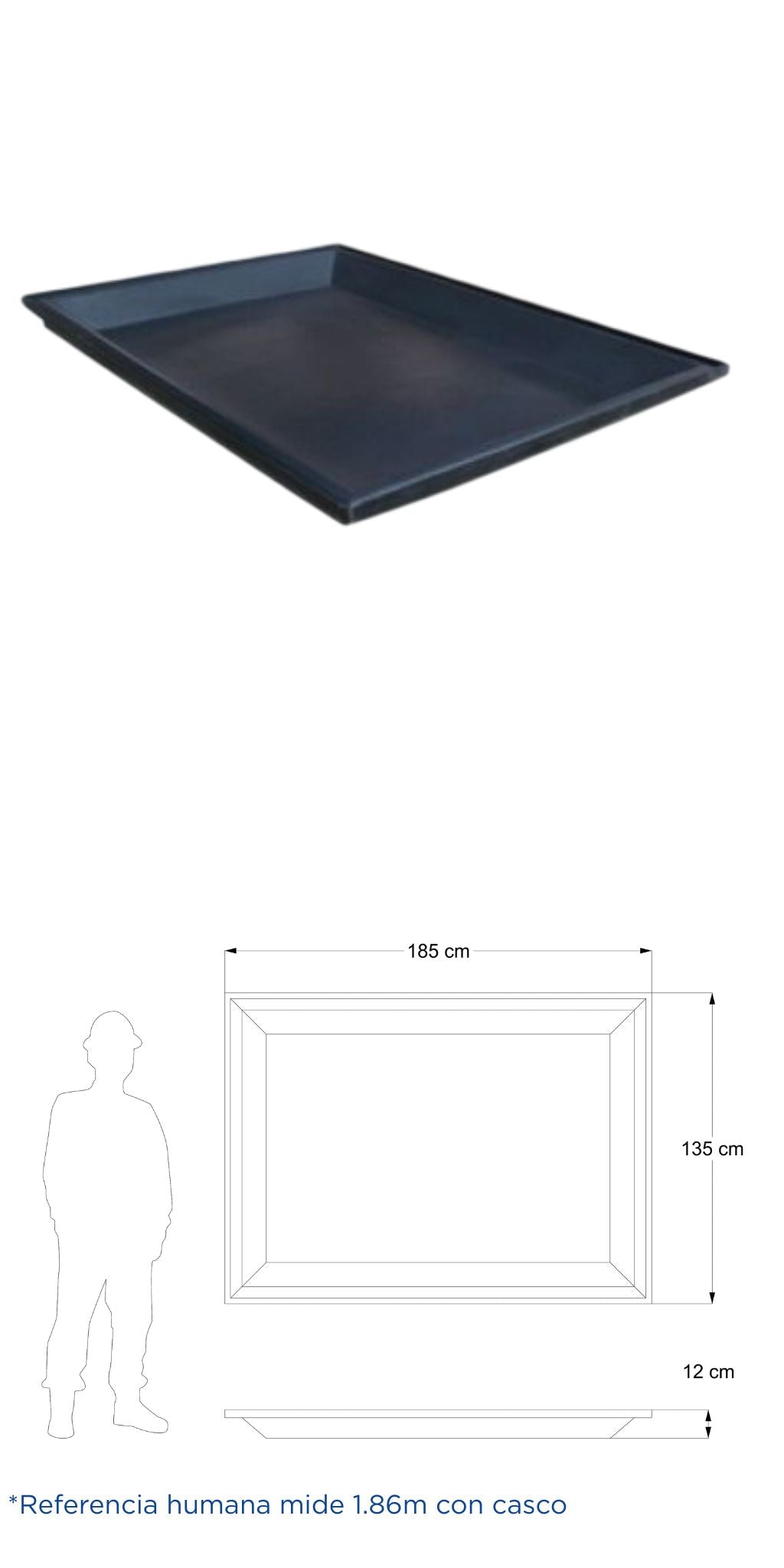 Mezclera rectangular de 248 litros