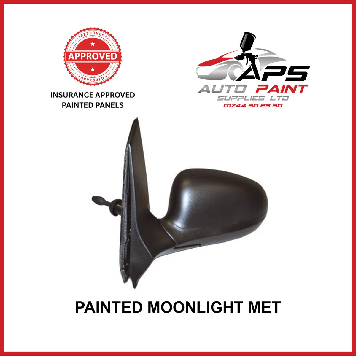 Ford KA 2009-2016 New Full Passenger Wing Mirror Painted Moonlight MET