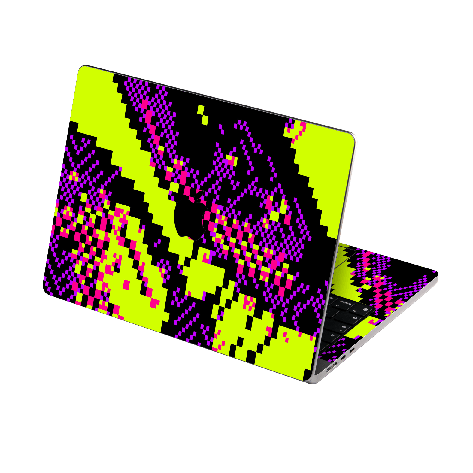 MacBook NEO Custom Printed SIGNATURE “Neonix” Purple Green Pixelated Skin Wrap Sticker Decal Cover Protector by QSKINZ | QSKINZ.COM