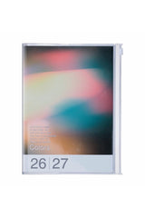 A5 weekly vertical planner with colorful gradient cover and 26–27 date panel