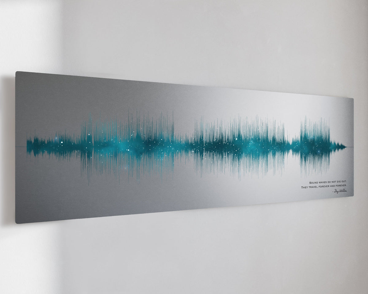 20 Year Platinum Anniversary Emerald Night Sky Soundwave Art
