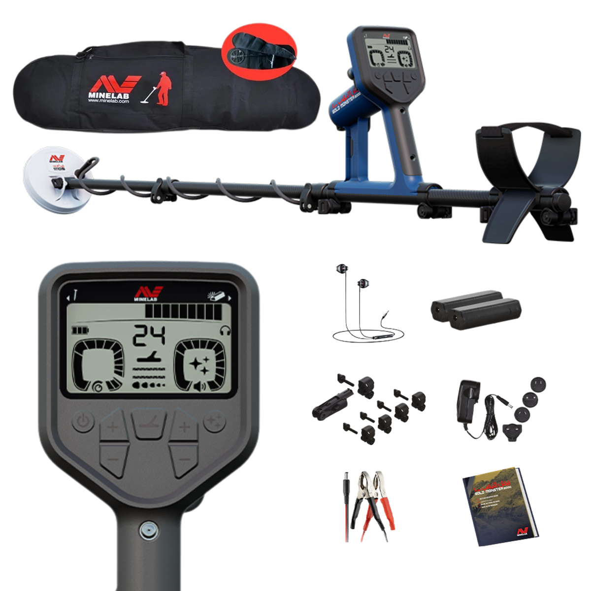 Minelab Gold Monster 2000 High-Sensitivity Gold Detector With Carry Bag