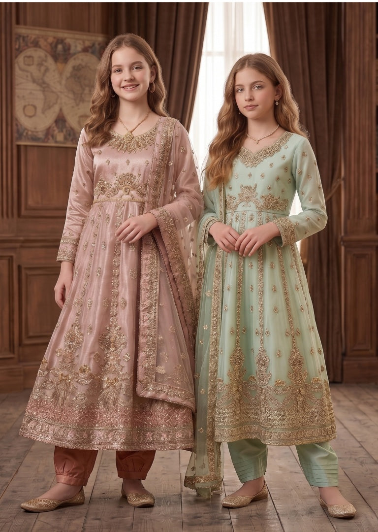 SRB2817 - CRIMSON - Sehrish B Formals Kids collection - Memsaab Online