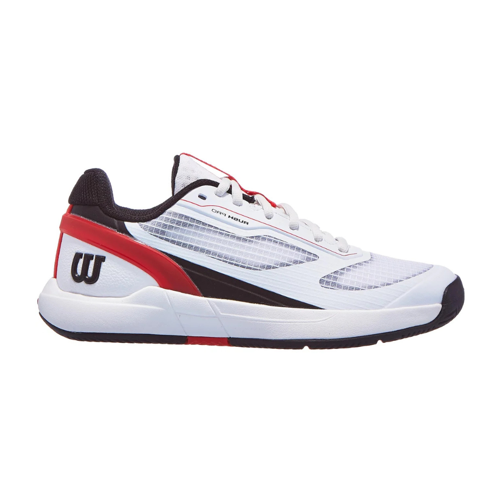 Wilson Rush Pro 5 Junior Tennis Shoes - White/Infrared/Black