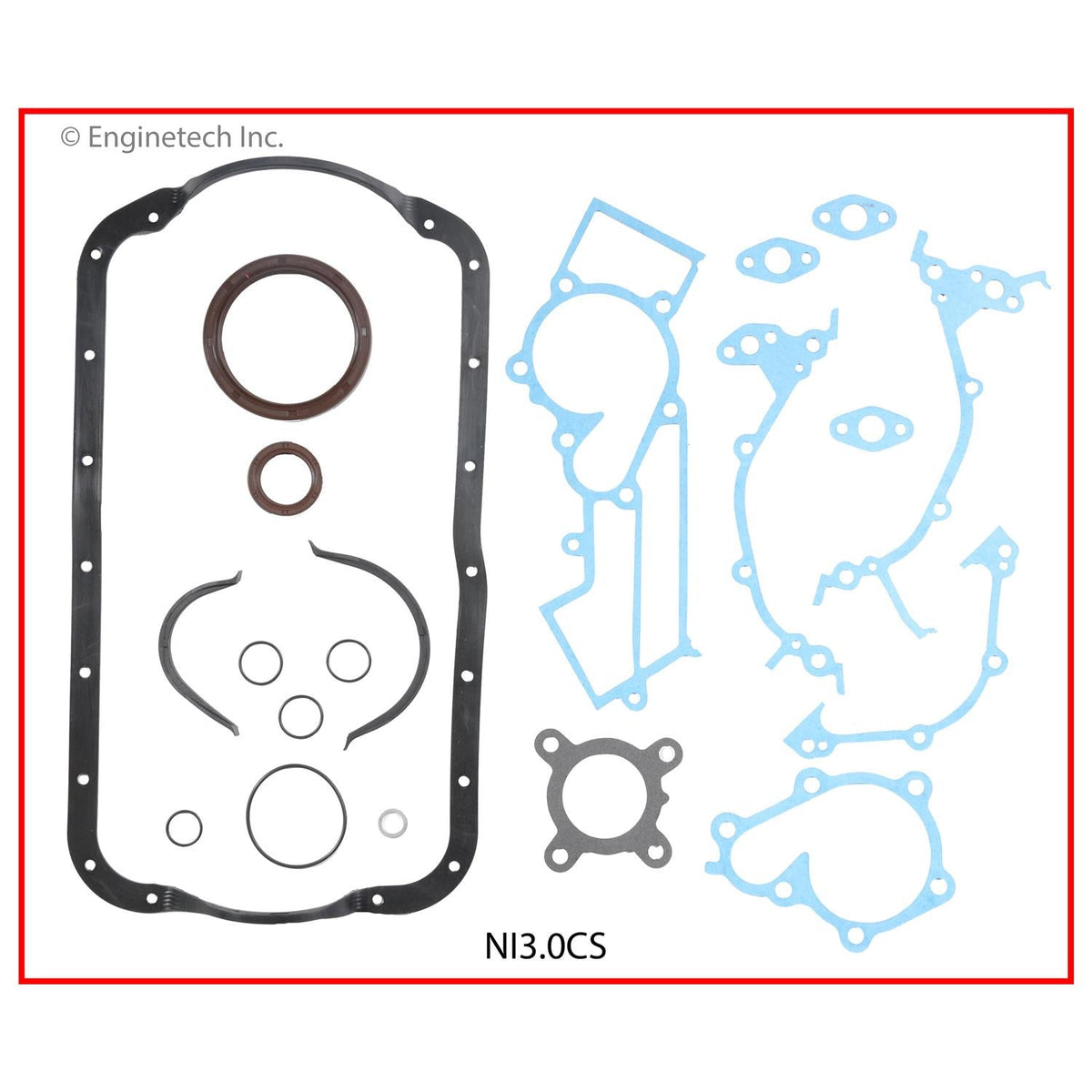 Enginetech NI3.0CS Engine Lower End Gasket Set for Nissan and Mercury Vehicles