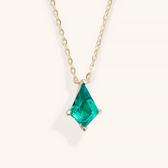 Dainty Kite Cut Premium Gemstone Necklace - JESCOJES