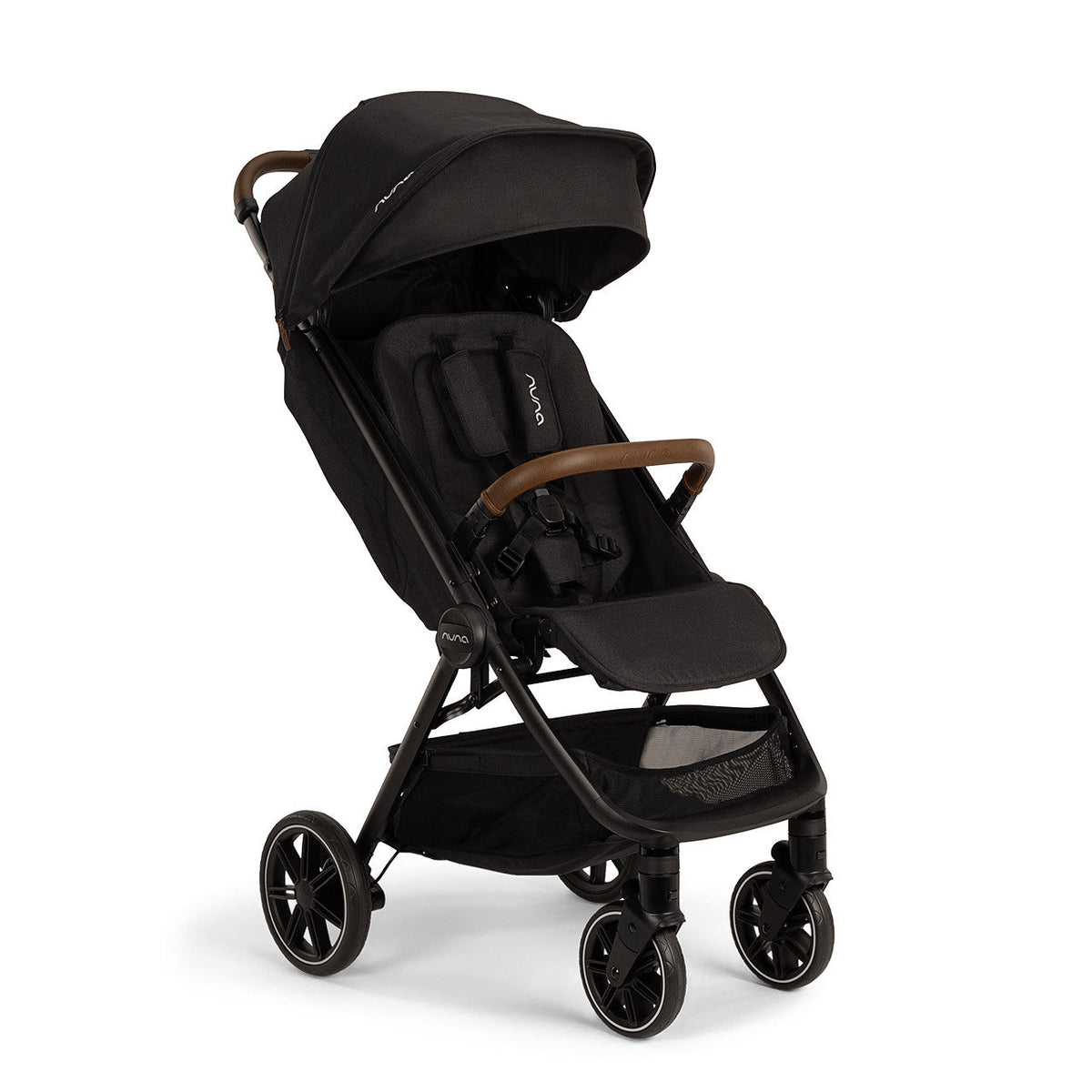 Caviar Nuna TRVL LX Travel Stroller - Side Angle View | Bambi Baby