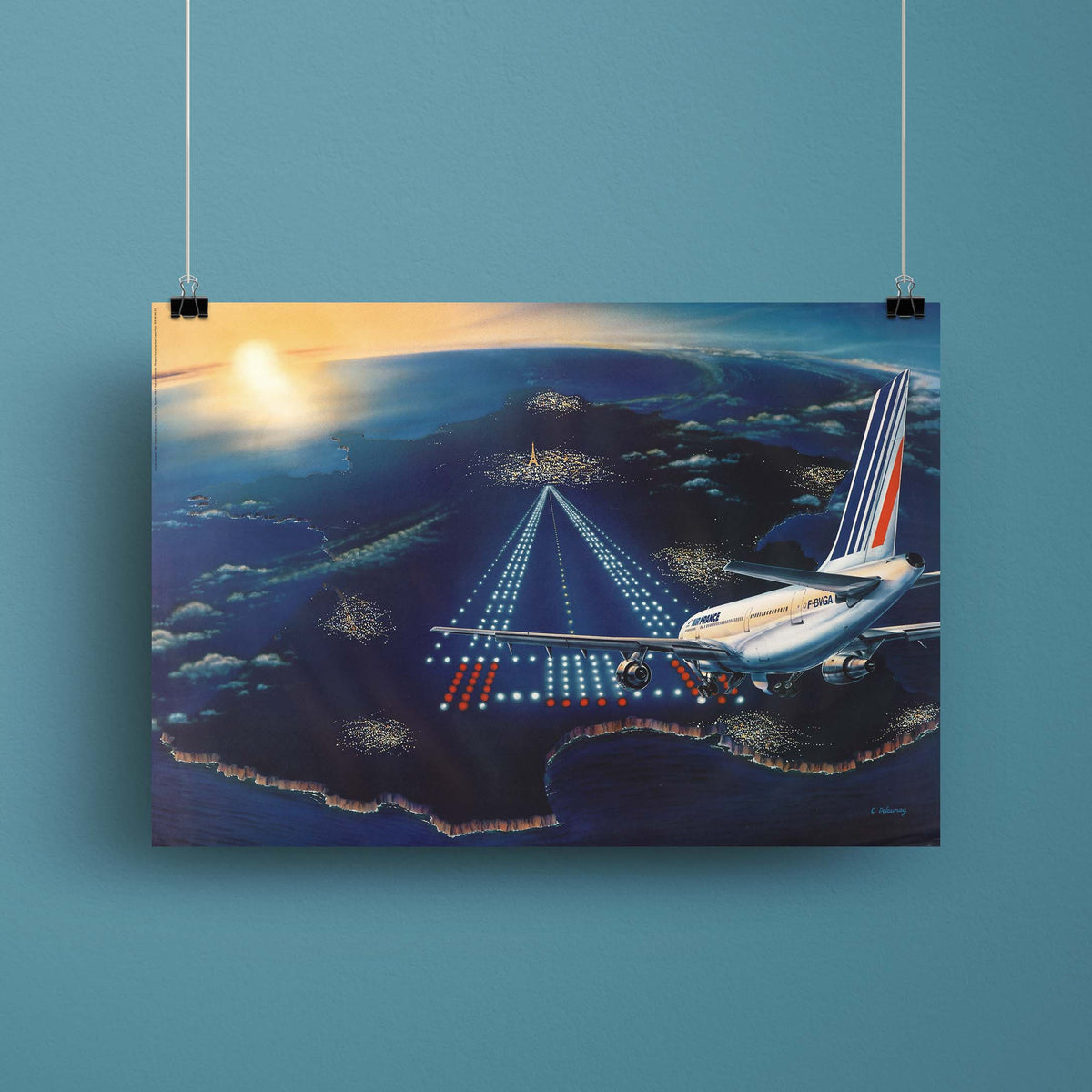 Affiche d'agence Air France - Destination France multicolore - 69x100 cm