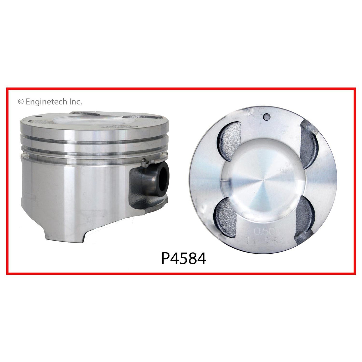 Enginetech P4584(4)STD Engine Piston Set Without Rings for Mazda Protege