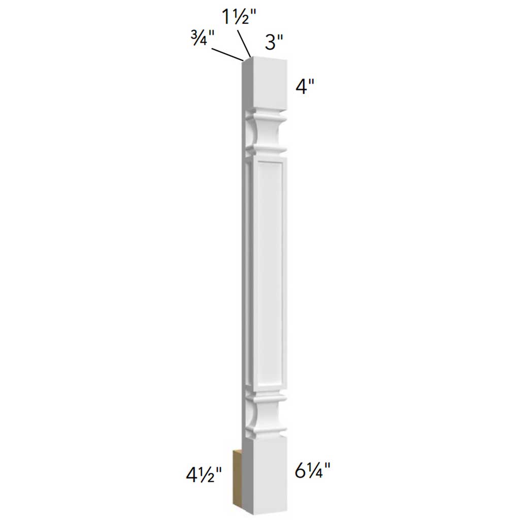 PP-TP84 ( PLAIN PILASTER TALL - 3"W X 84"H X 1-1/2"D )