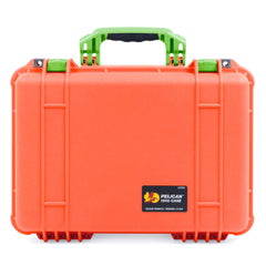 Pelican 1500 Case - Orange & Lime Green