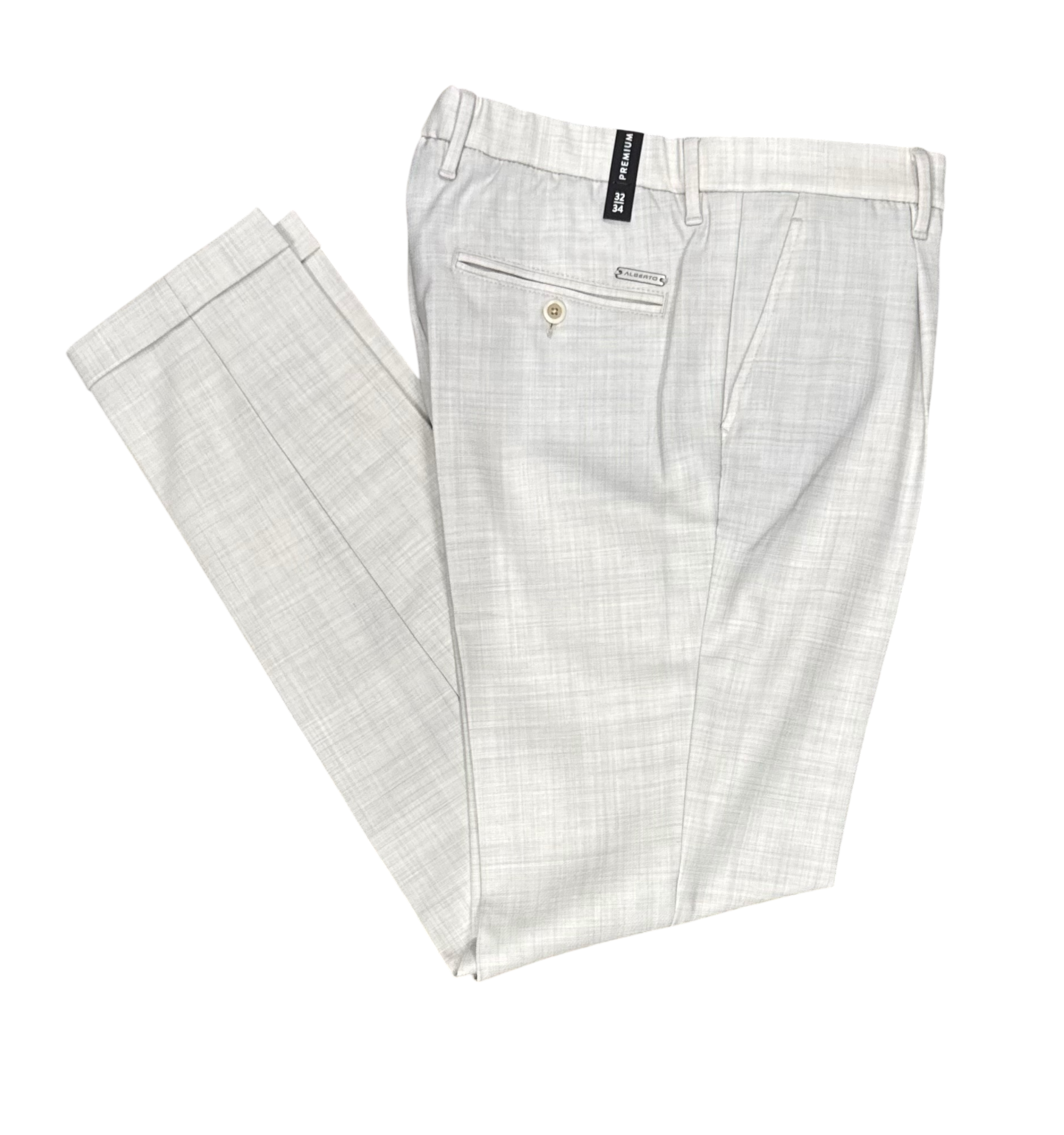 Alberto Performance Wool Pant in Barista | Beige