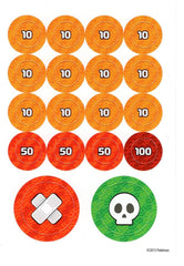 Pokemon XY Damage Counter Pop Out Cardboard Sheet w/ Burn and Poison Markers