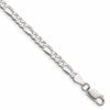 Sterling Silver 4.0mm Lightweight Flat Figaro Chain
