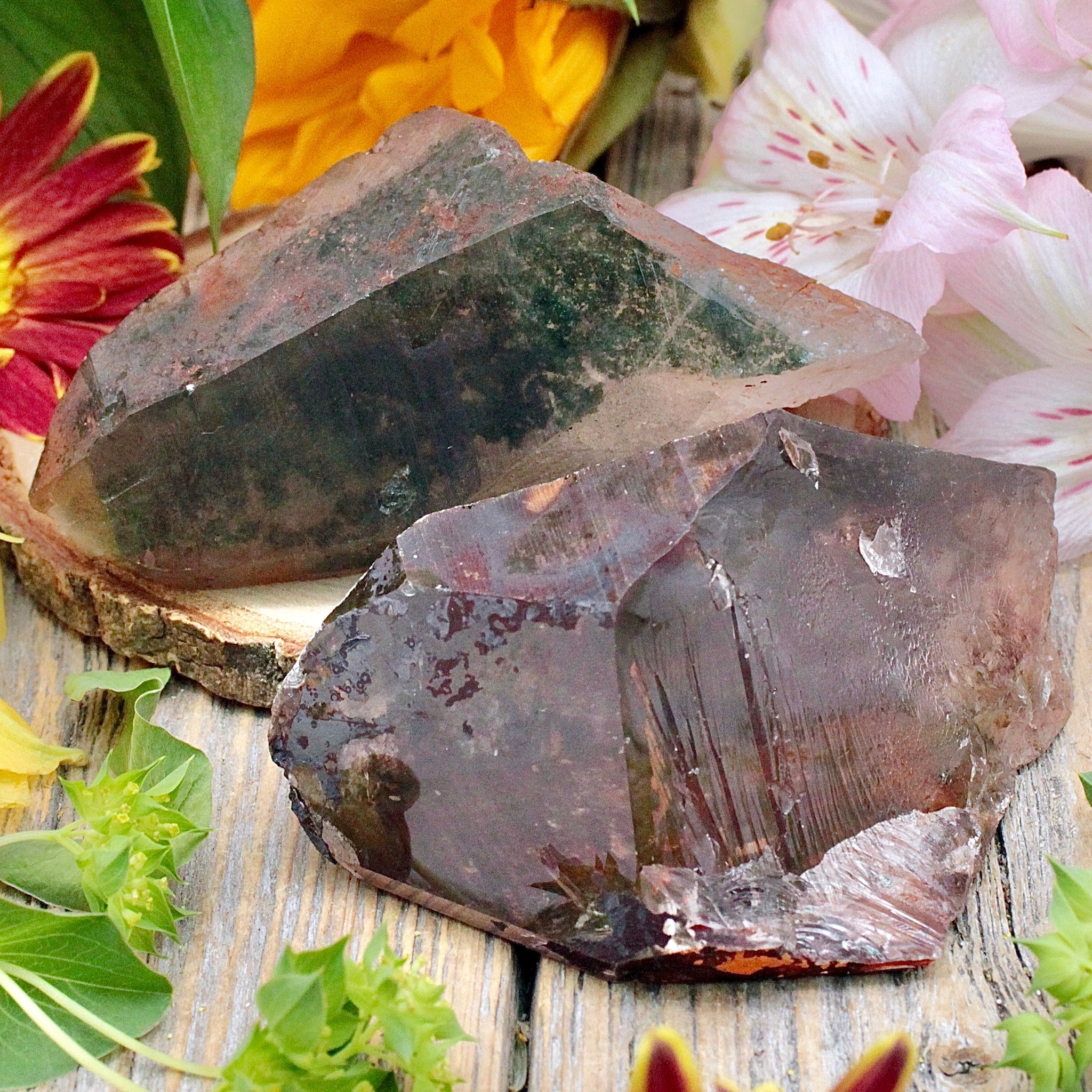 Iron Coated Quartz Cluster