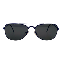 Vintage Missoni Aviator sunglasses with blue frames and grey lenses, made in Italy