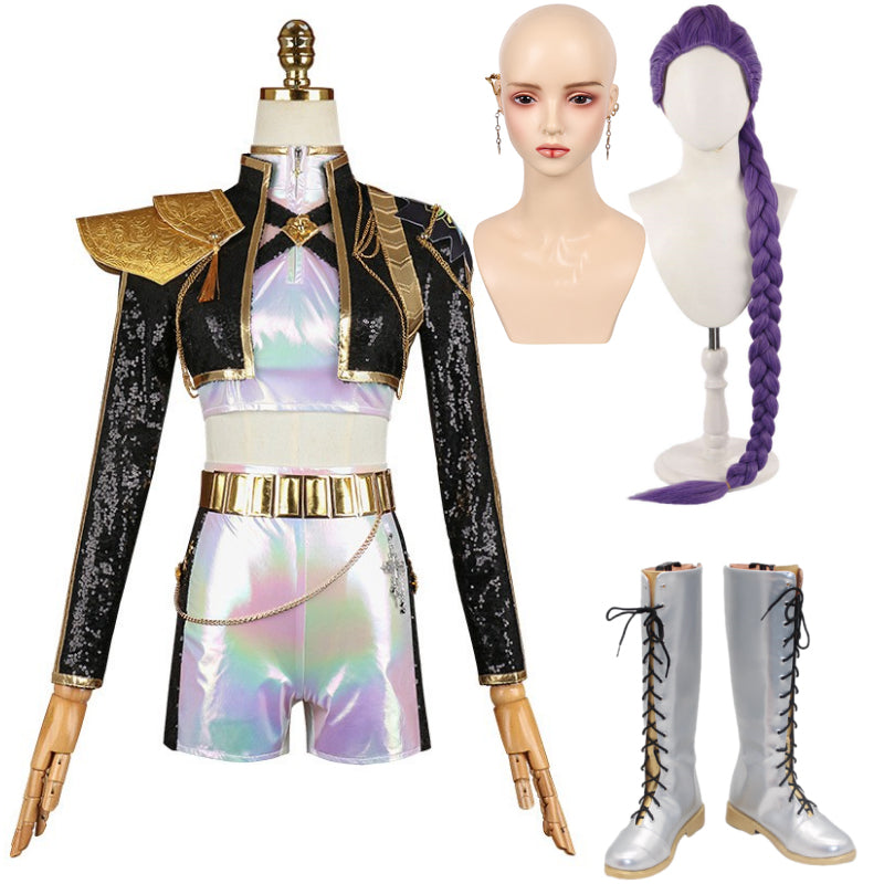 Girlgroup Superstar Rumi Dämonenjägerin Rumi Golden Kostüm Cosplay Outfits