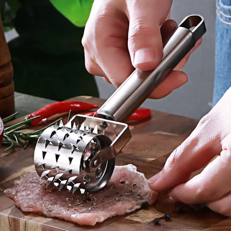 Brehn | SteelTender Fleischklopfer | Edelstahl Fleischzartmacher mit Schlagkopf | Für Steak, Schnitzel & Schweinefleisch | 18 cm