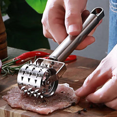 Brehn | SteelTender Fleischklopfer | Edelstahl Fleischzartmacher mit Schlagkopf | Für Steak, Schnitzel & Schweinefleisch | 18 cm