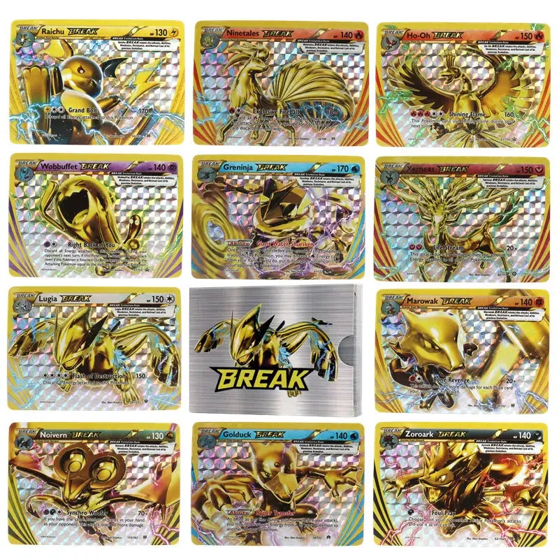 all the pokemon break cards Newest Pokemon TCG XY Break Card Golden Arcanine Ho-Oh Lugia Greninja Trevenant Rare Card Collection