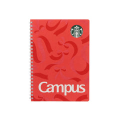 Holiday 2025 Starbucks Campus Ring Notebook Red