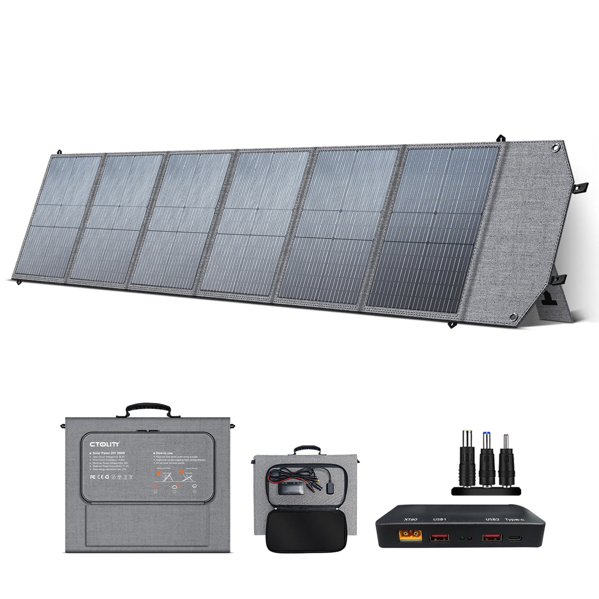 CTOLITY SP200 200W Foldable Solar Panel