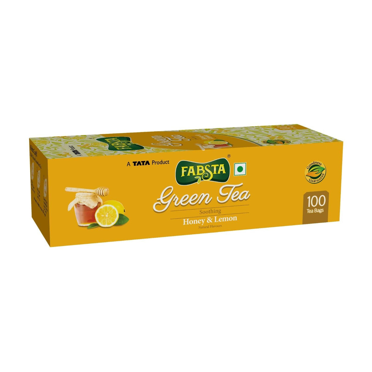 Fabsta Honey & Lemon Green Tea Bags, 100 Pcs