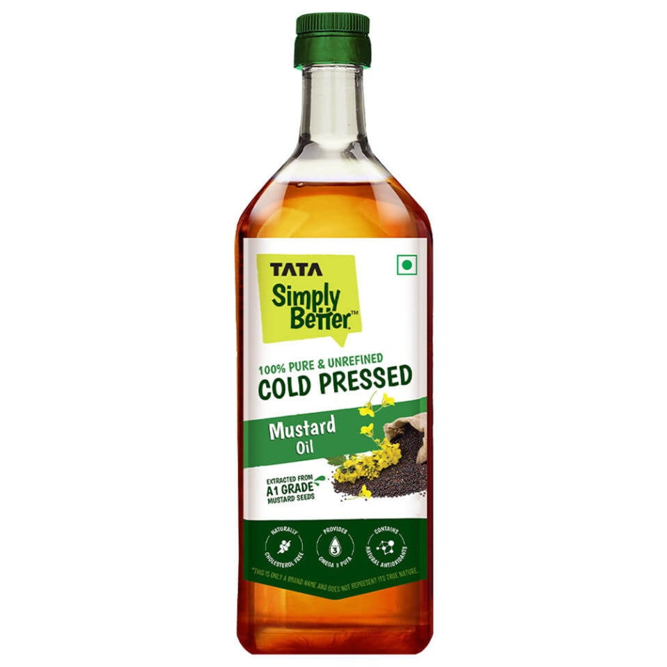Tata Simply Better Pure & Unrefined Cold Pressed Mustard Oil 1 ltr