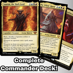MTG Commander Deck EDH Deck Sauron, the Dark Lord 100 Magic Cards Custom Deck Lord of the Rings Orcs Amass