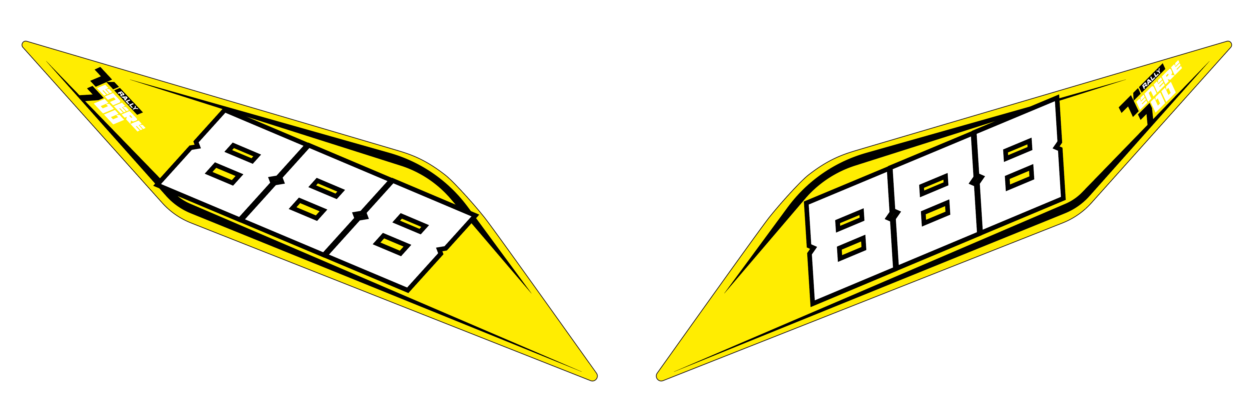 Stevens - Custom Tenere 888 rear number boards