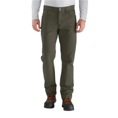 Relaxed Fit Canvas 5-Pocket Work Pant Moss