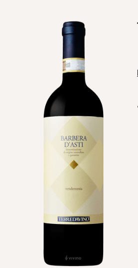 TerreDavino Barbera d'Asti  750ml