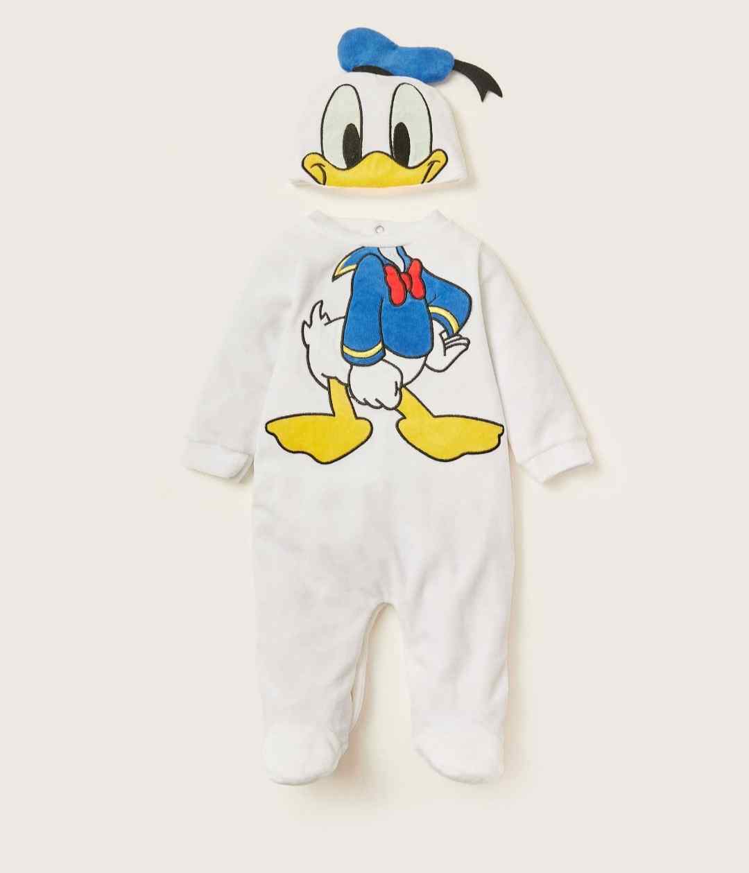 Disney Donald Duck fleece closedfeet sleepsuit with cap (Winter)