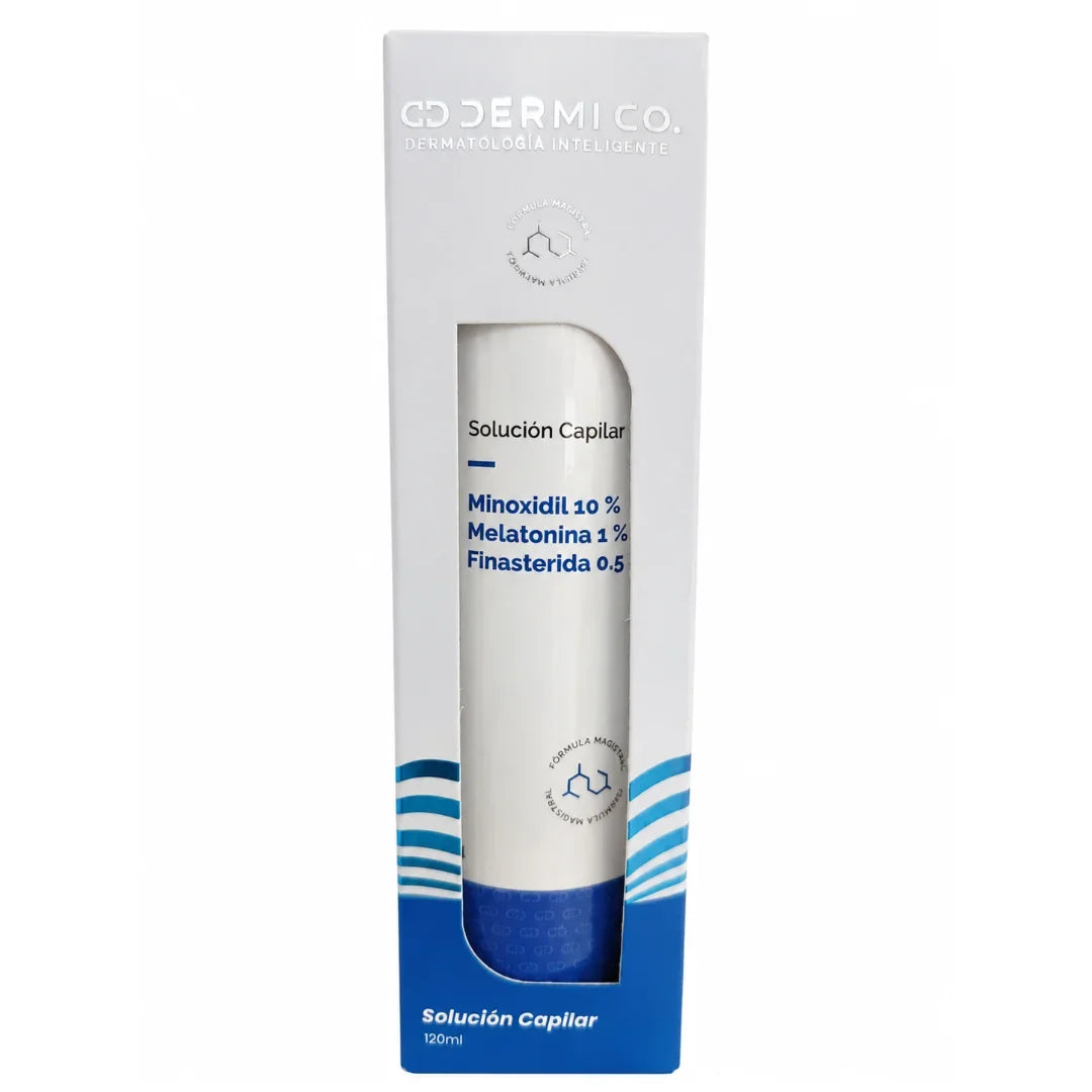 Dermico - Solución Capilar Minoxidil 10% / Melatonina 1% / Finasterida 0.5 mg - 120 ml