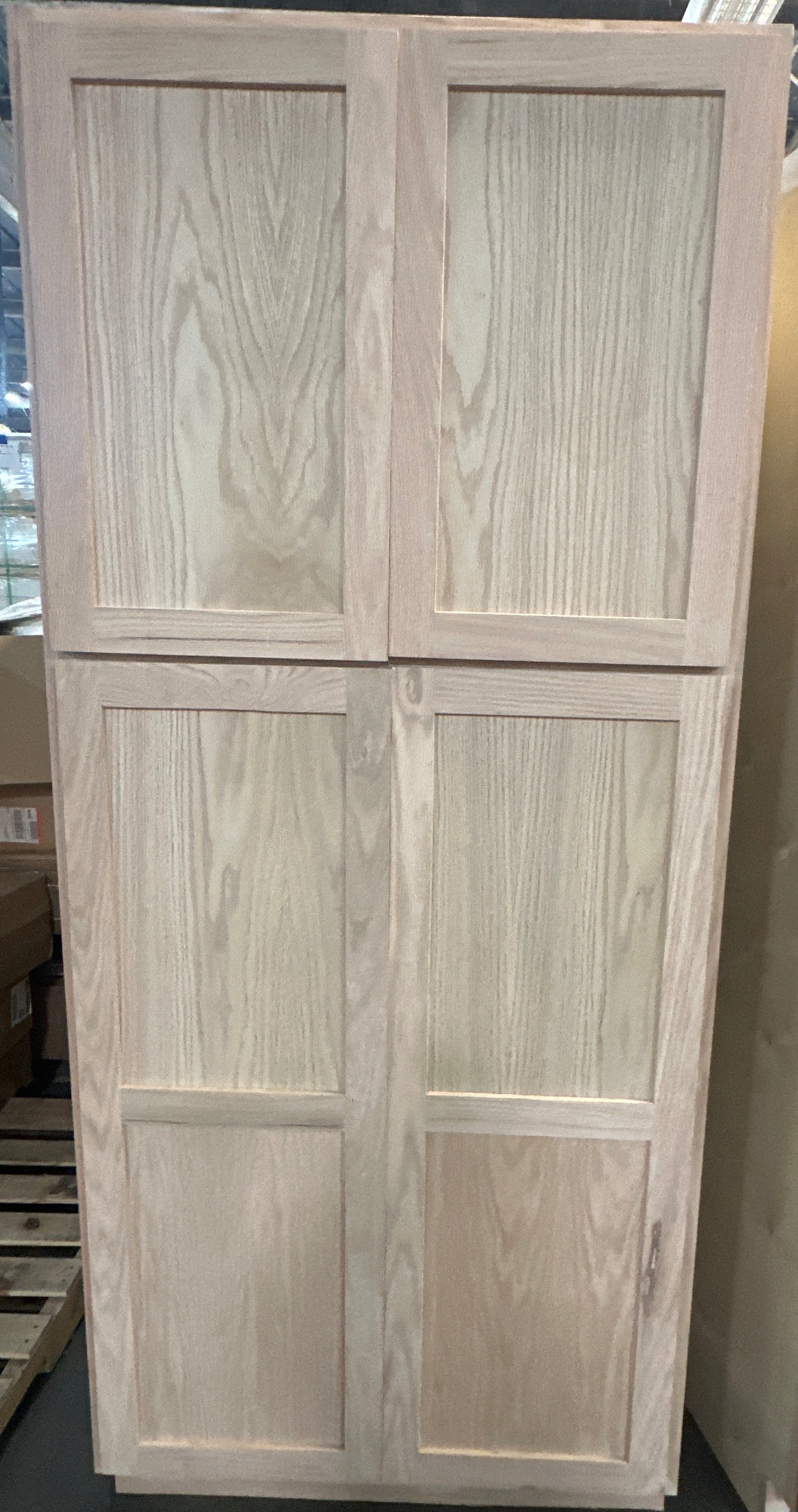 Solid Oak Cabinets Unfinished Pantry 36"