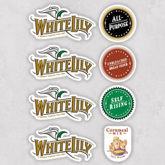 White Lily Canister Sticker Set