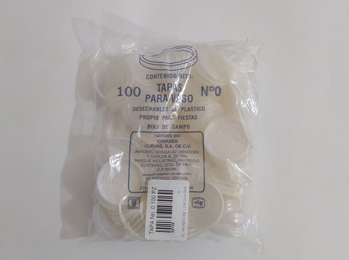 TAPA P/VASO CUEVAS 0 BIO 100 PZ
