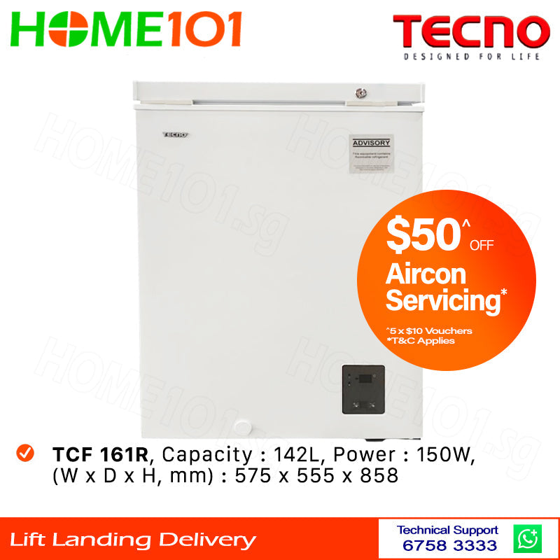 Tecno Chest Freezer with Digital Control 142L TCF 161R | TCF161R