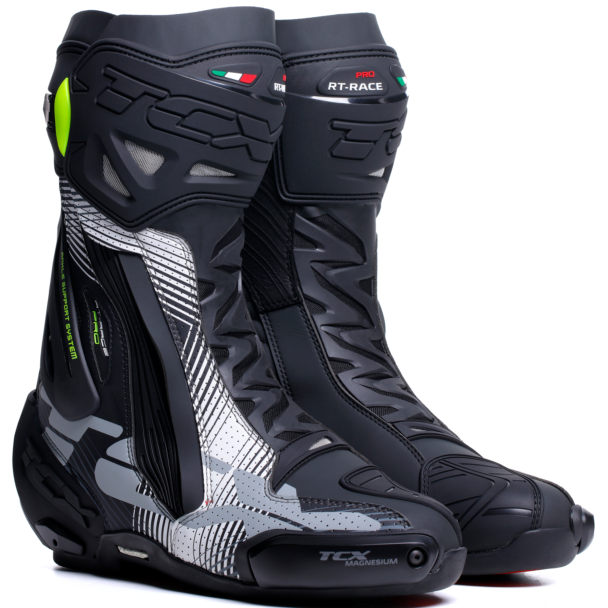 TCX TCX RT-Race Pro Air Boots - Black/White/Grey 378 - Front View