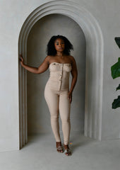 Jean Strapless Jumpsuit