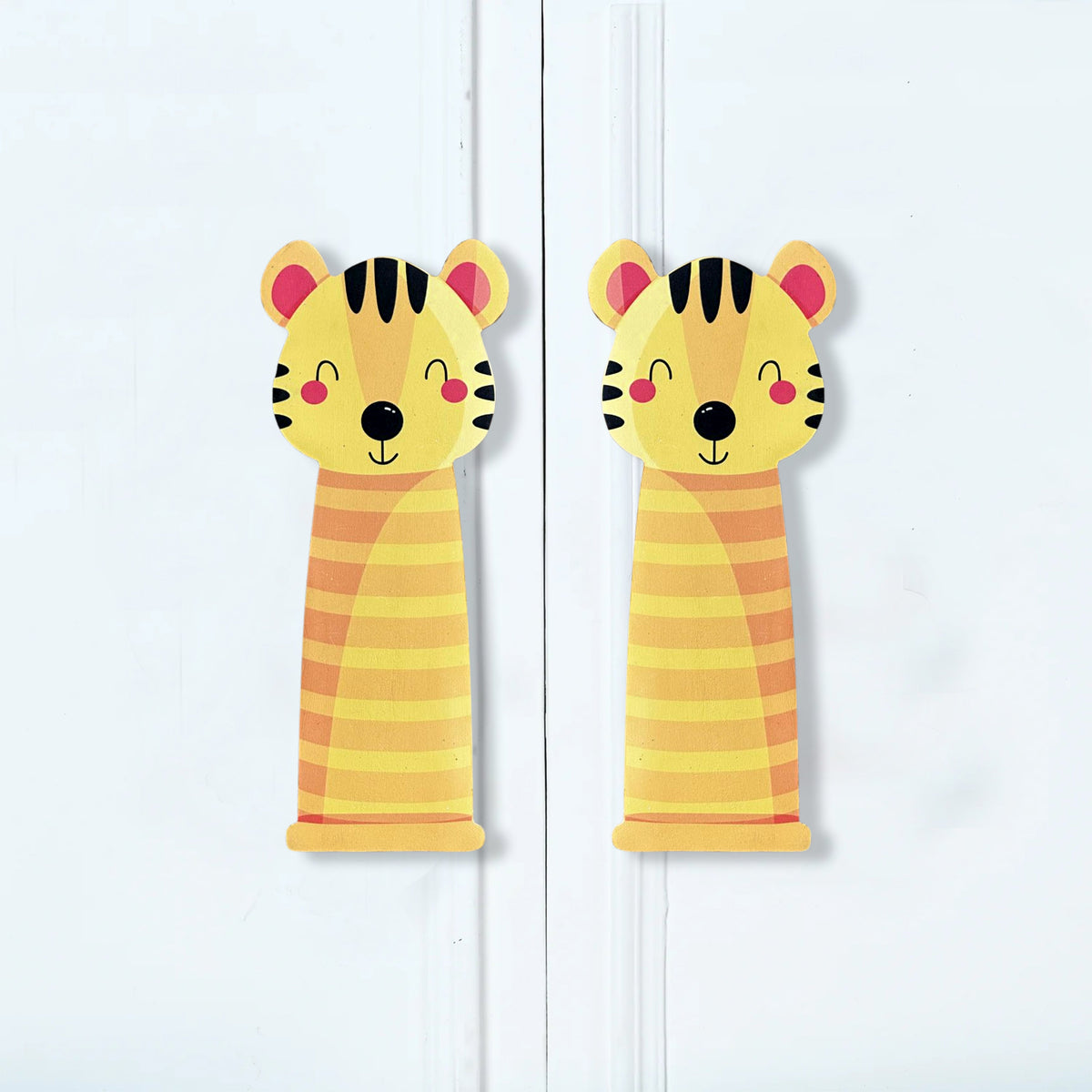 Playful Safari Tiger Children's  Wooden Cupboard / Drawer Handles for Kids