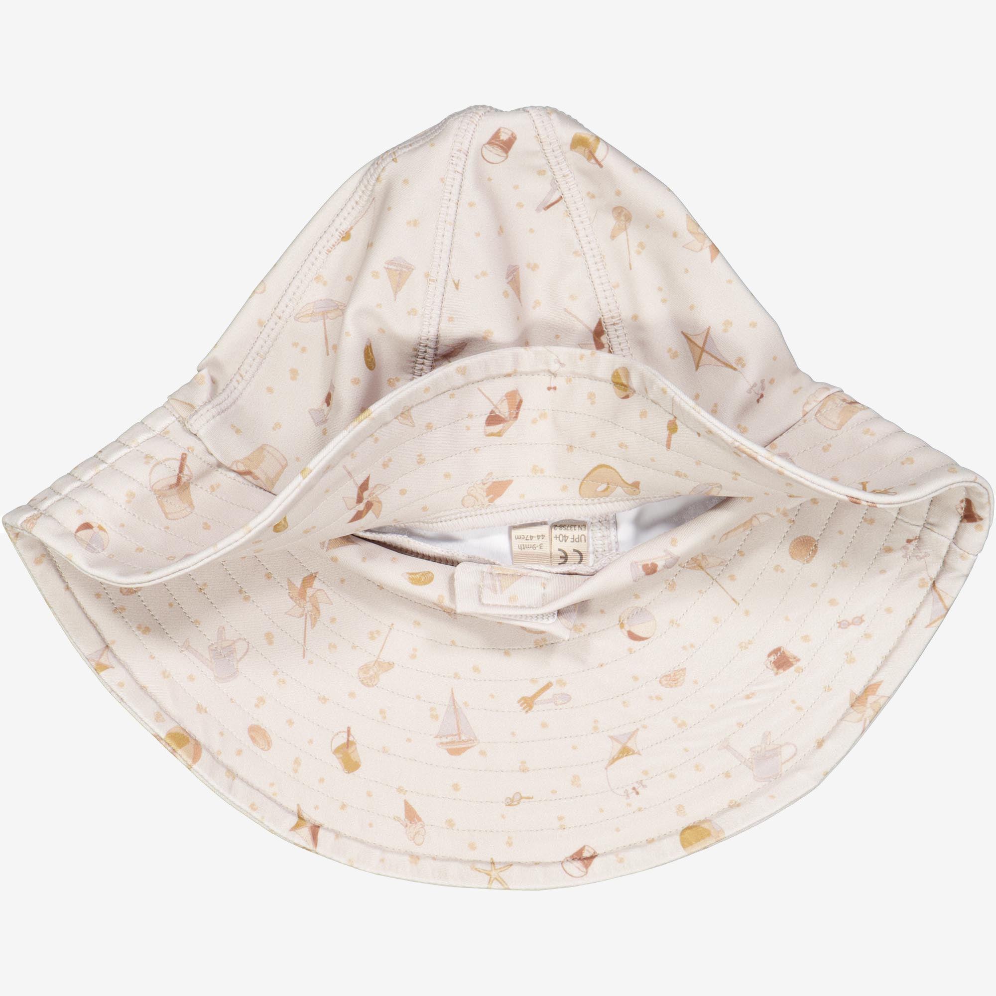 Wheat Main  UV Solhat m. Velcro | Baby Swimwear 9107 beach life