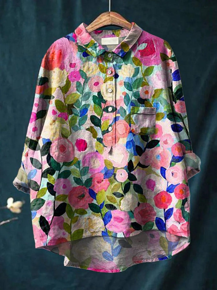 Tiziana – Linen Pattern Shirt