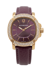 Burberry The Britain Precious Diamond Indexes Burgundy Dial Rose Gold BBY1810