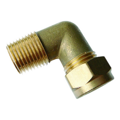 Wade Equivalent Brass BSPT Male Stud Elbow 1/2" BSPT Male 1/2" Tube O/D 8031 - FluidAirFittings