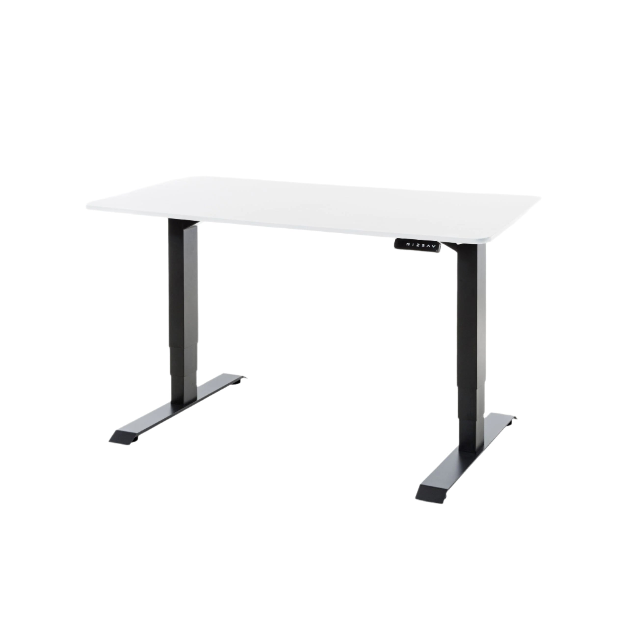 DESKO V3 Black Standing Desk With 120x60cm White Tabletop