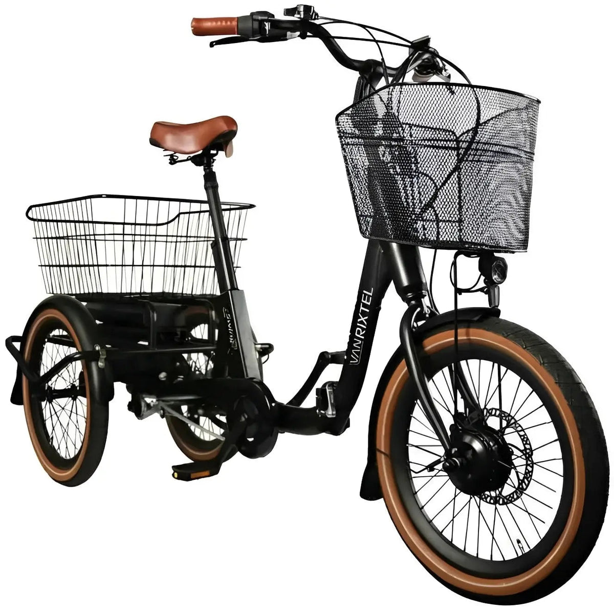 Van Rixtel Swing Compact Fold – Zwart/Bruin – 468Wh – Elektrische Driewieler - AE-trading